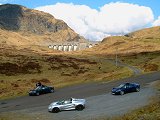 The dam holding back Lochan Na Lairige